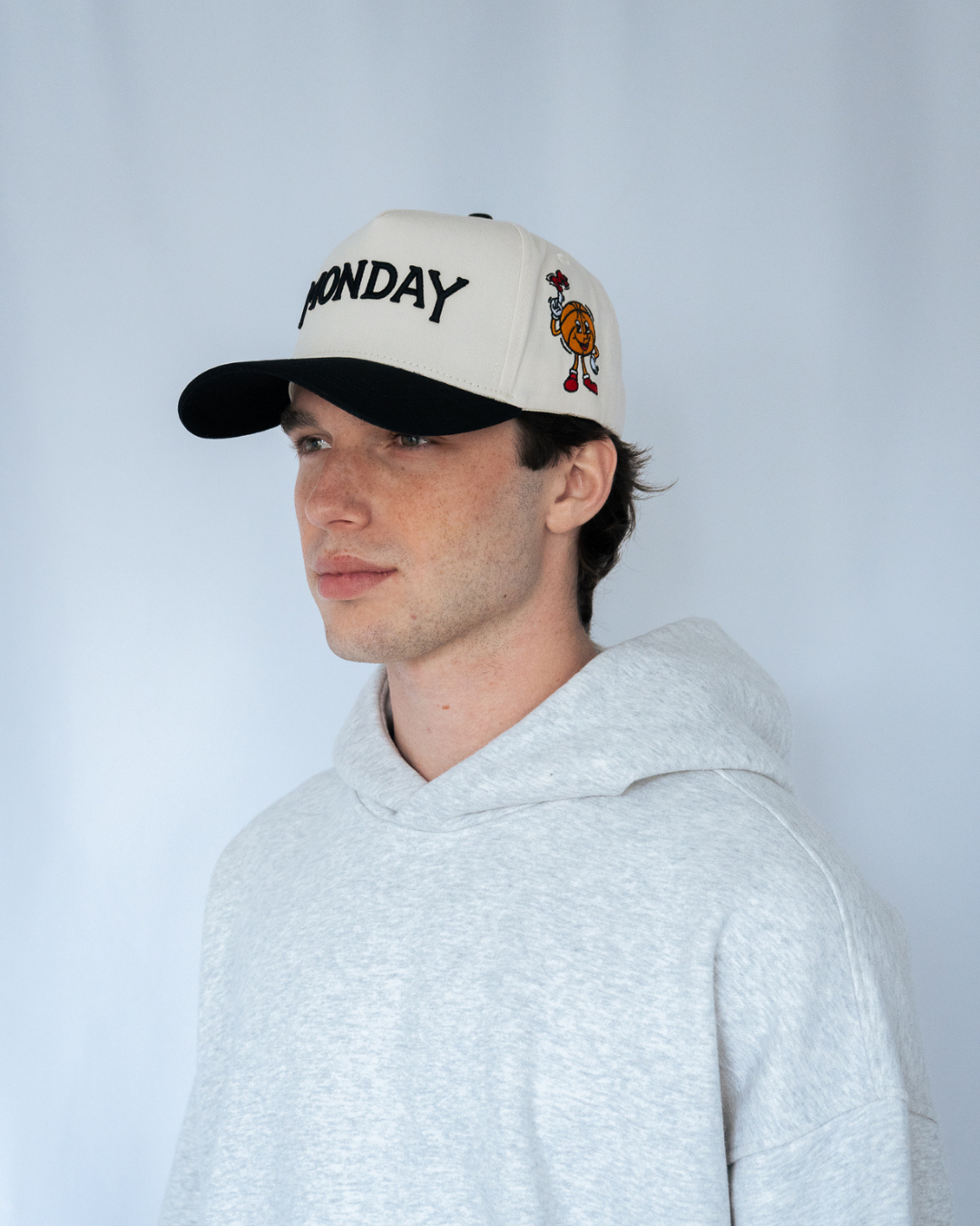 Monday Snapback | Cream & Black