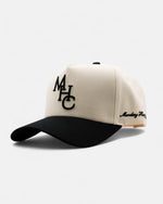 MHC Script Snapback | Cream & Black