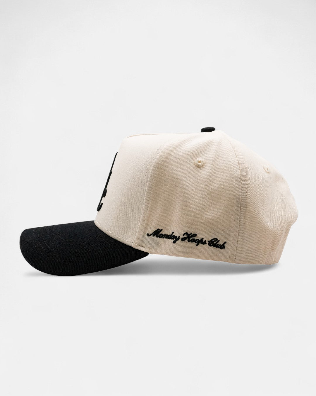 MHC Script Snapback | Cream & Black