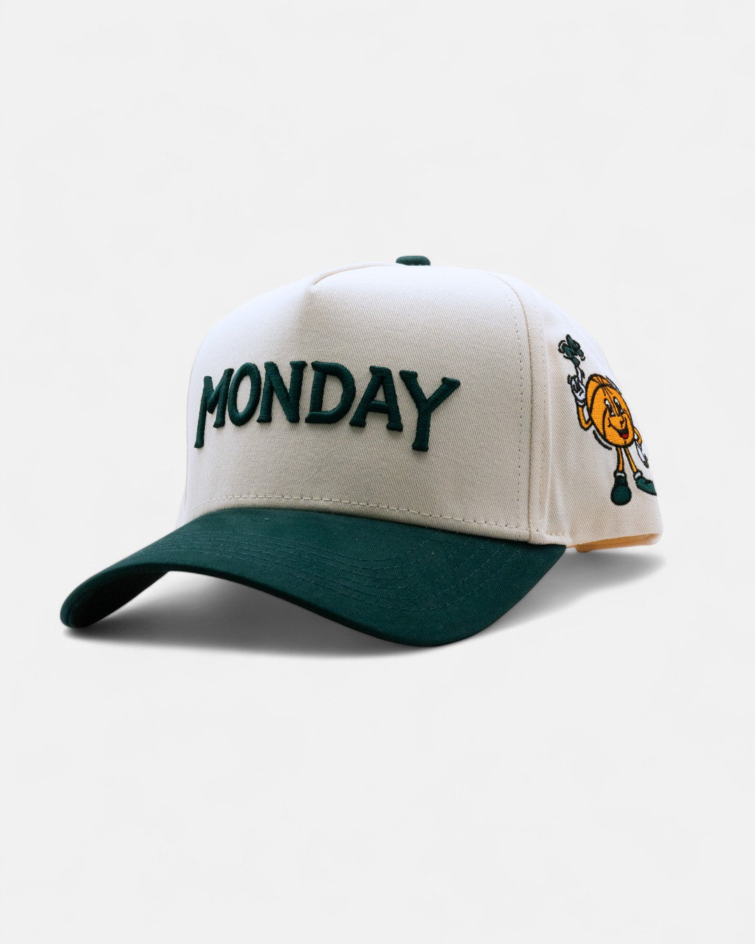 Monday Snapback | Cream & Vintage Green