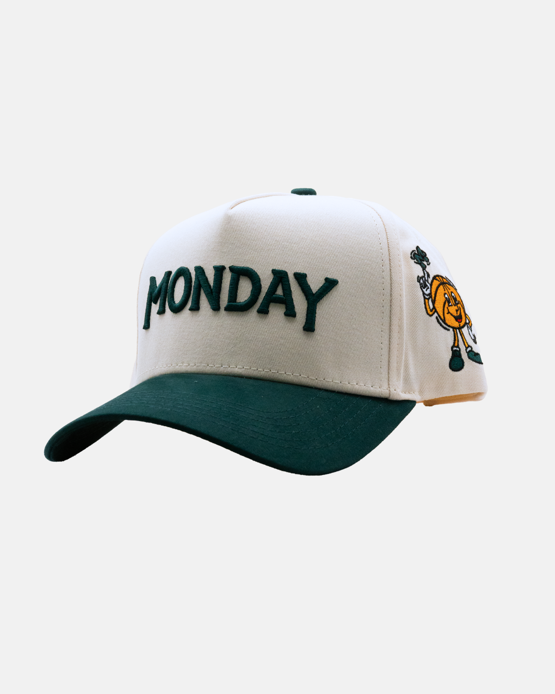 Monday Snapback | Cream & Vintage Green