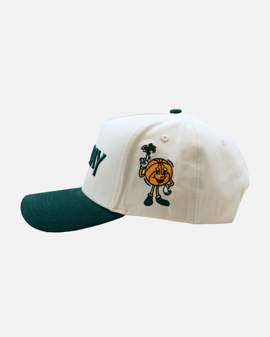 Monday Snapback | Cream & Vintage Green
