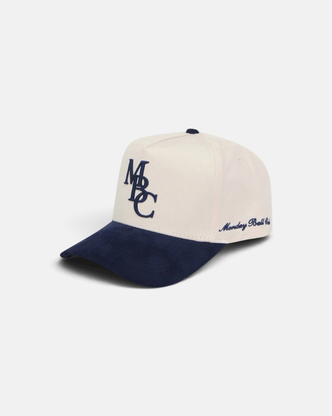 MBC Corduroy Snapback | Cream & Navy