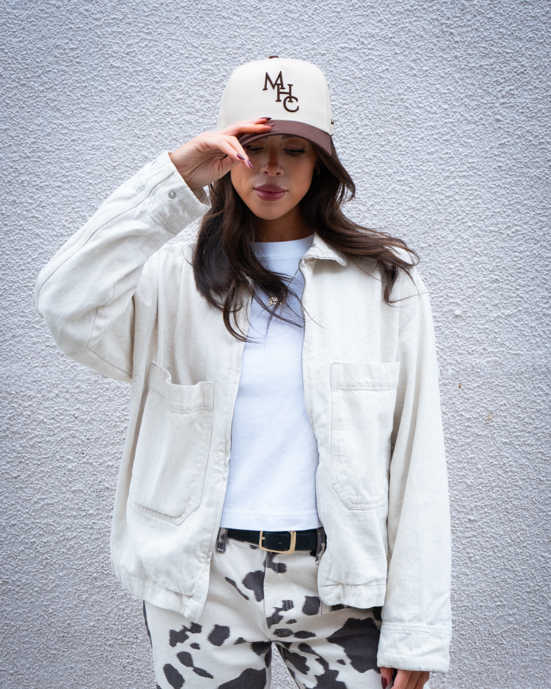 MHC x Jade Snapback | Cream & Espresso