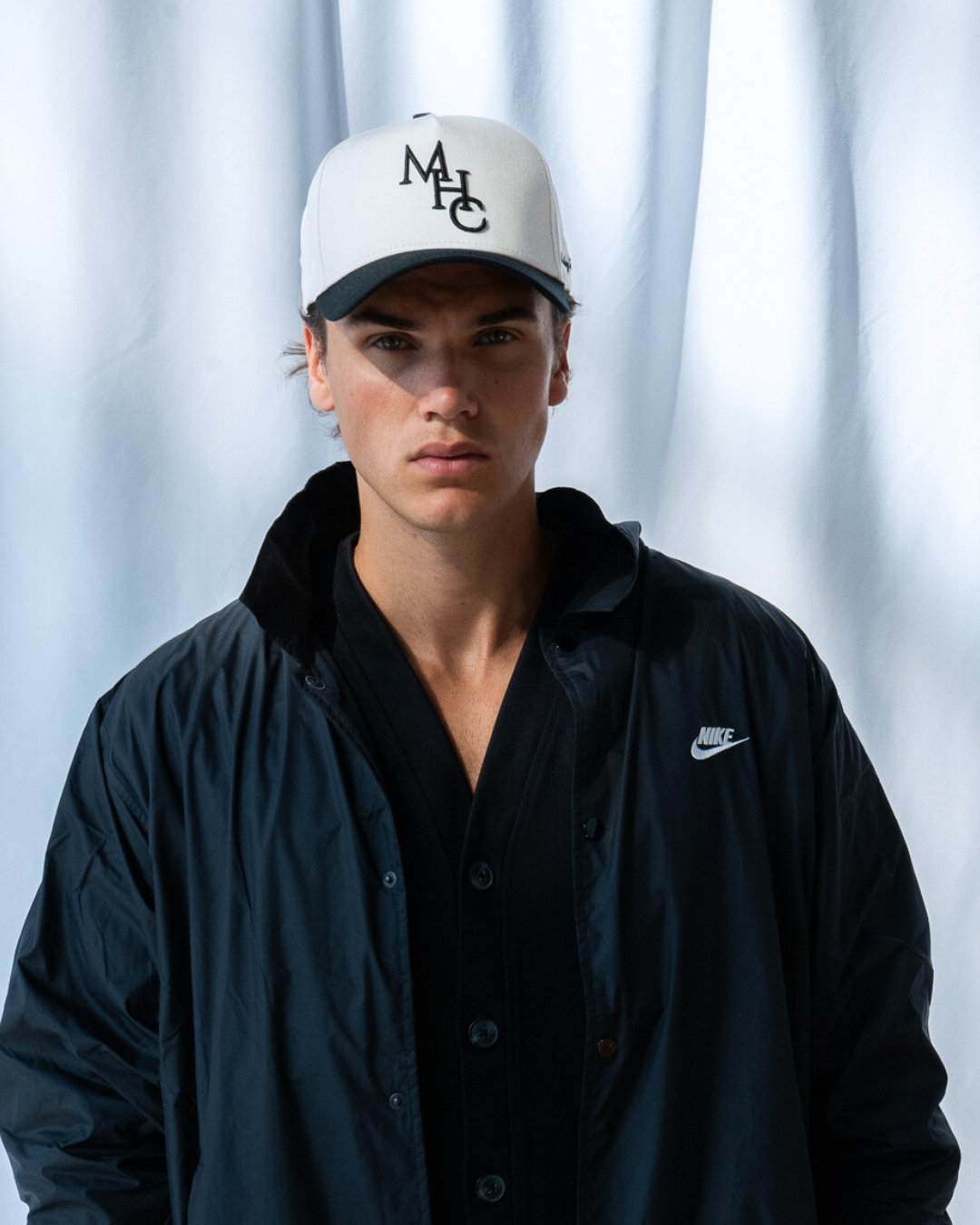 MHC Script Snapback | Cream & Black