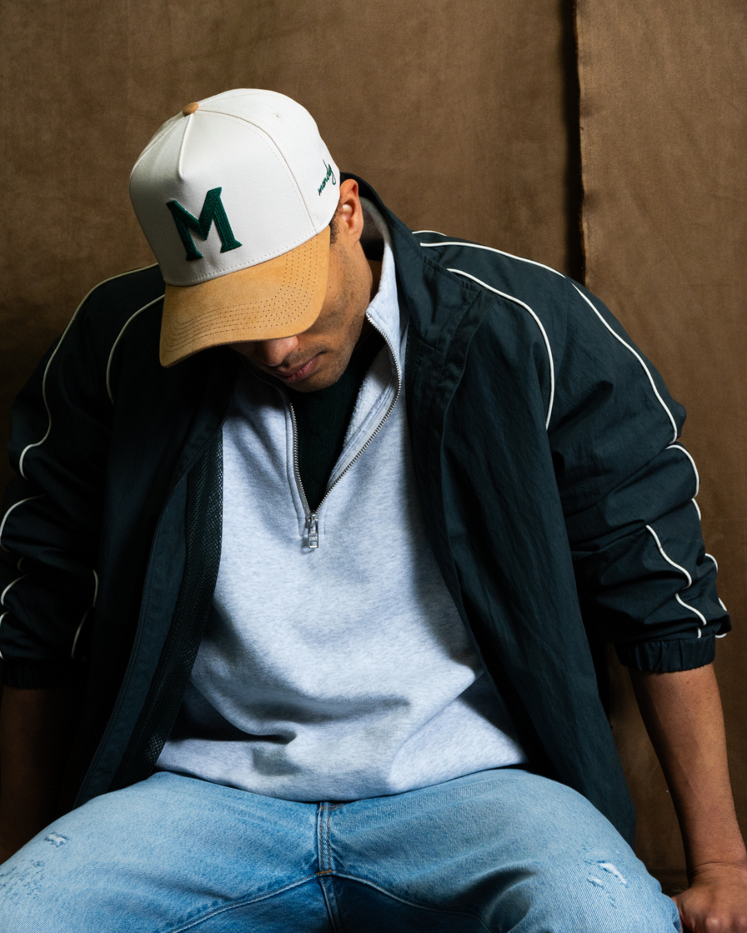 M by Monday Suede Strapback | Camel