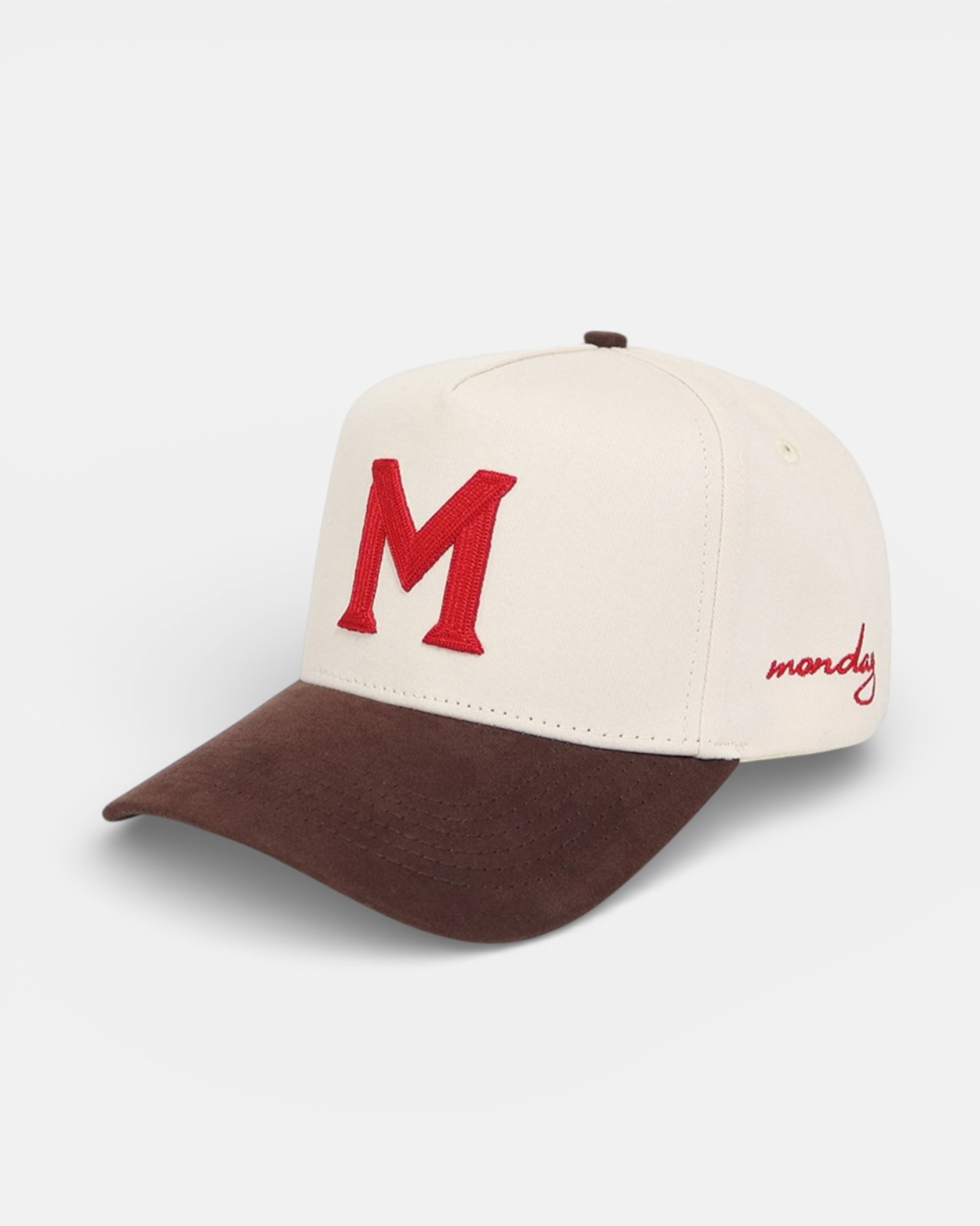 M by Monday Suede Strapback | Saddle