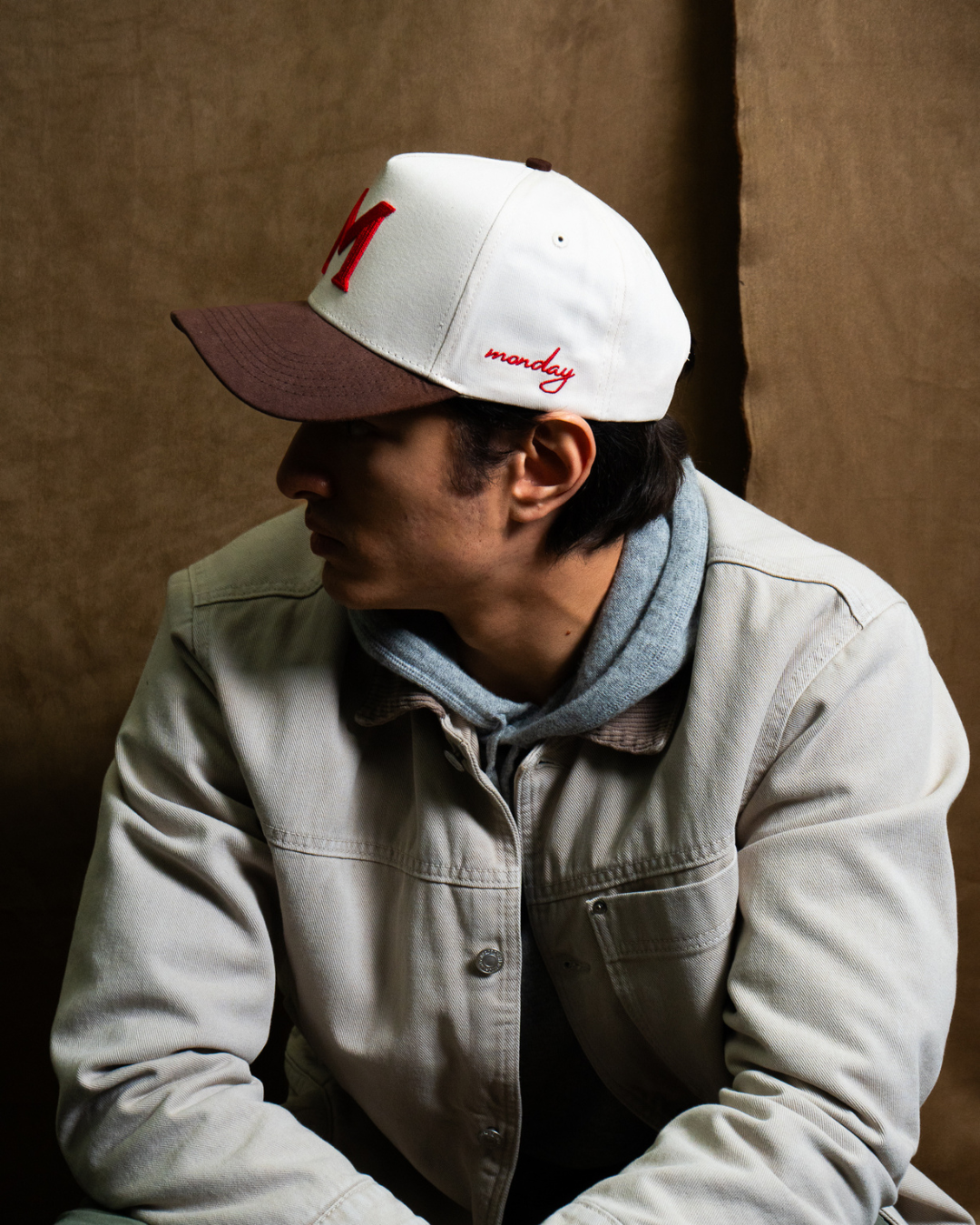 M by Monday Suede Strapback | Saddle