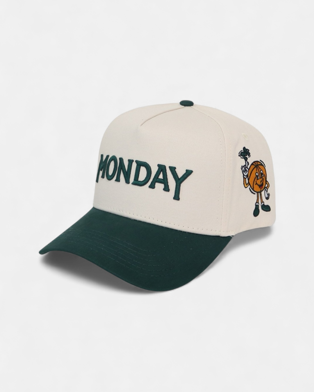 Monday Snapback | Cream & Vintage Green
