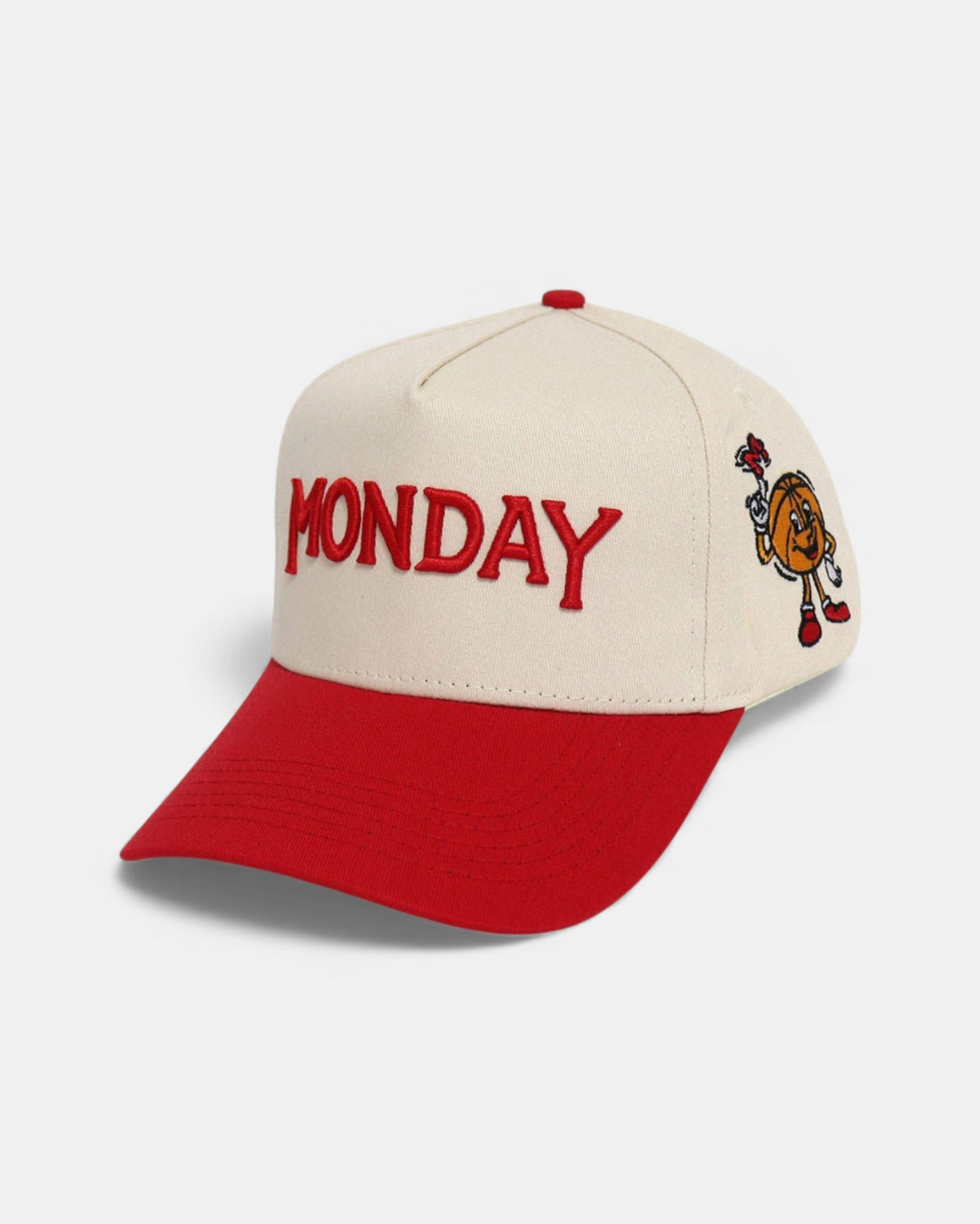 Monday Snapback | Cream & Red