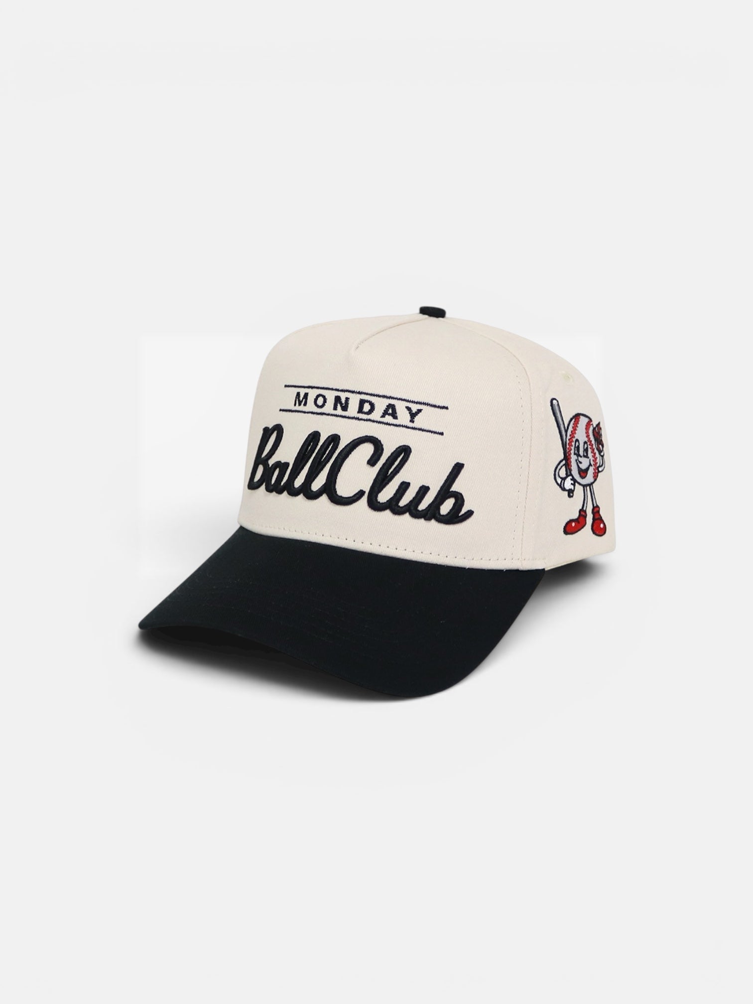 Monday Ball Club Snapback | Cream & Black