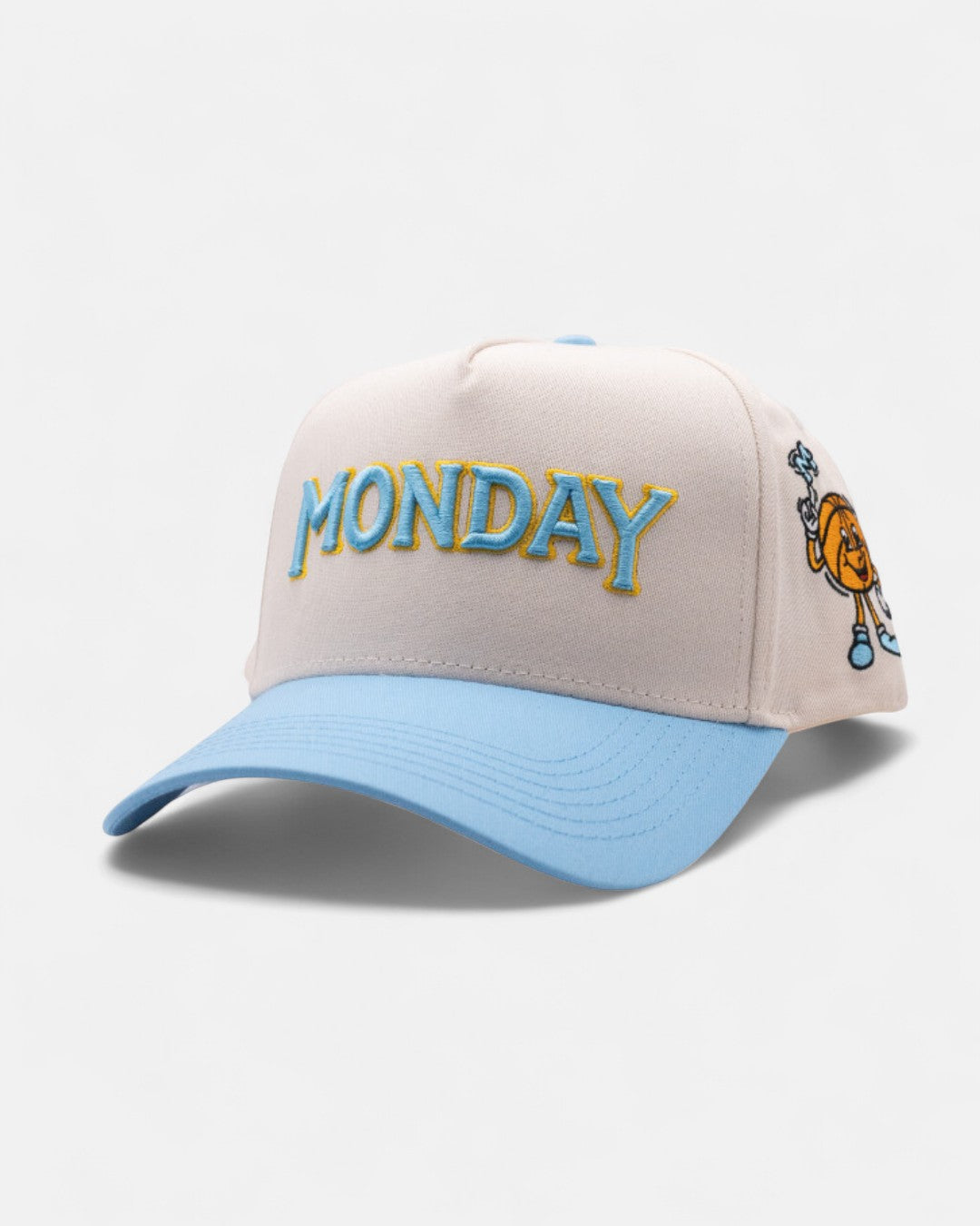 Monday Snapback | Cream & Baby Blue