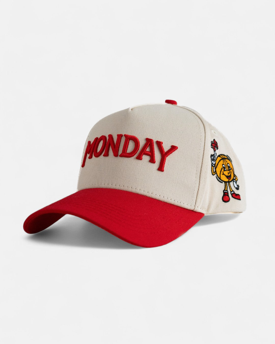 Monday Snapback | Cream & Red